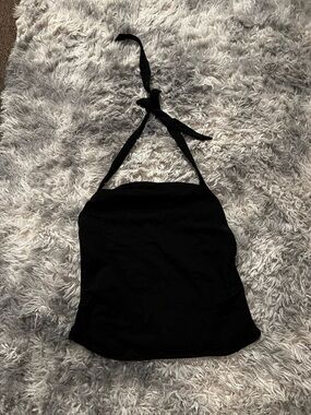 SHEIN Black Halter Tie-Back Camisole